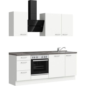 nobilia® elements Küchenzeile elements premium, vormontiert, Ausrichtung wählbar, Breite 210 cm, ohne E-Geräte