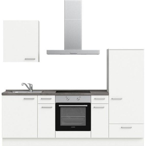 nobilia® elements Küchenzeile elements basic, vormontiert, Ausrichtung wählbar, Breite 240 cm, mit E-Geräten