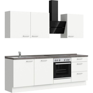 nobilia® elements Küchenzeile elements premium, vormontiert, Ausrichtung wählbar, Breite 240 cm, mit E-Geräten