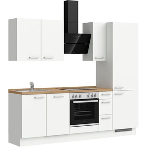 nobilia® elements Küchenzeile elements premium, vormontiert, Ausrichtung wählbar, Breite 240 cm, mit E-Geräten