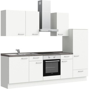 nobilia® elements Küchenzeile elements basic, vormontiert, Ausrichtung wählbar, Breite 270 cm, mit E-Geräten