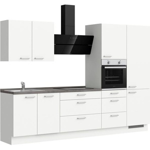 nobilia® elements Küchenzeile elements premium, vormontiert, Ausrichtung wählbar, Breite 300 cm, mit E-Geräten