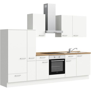 nobilia® elements Küchenzeile elements basic, vormontiert, Ausrichtung wählbar, Breite 300 cm, mit E-Geräten