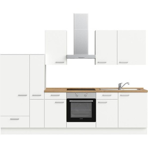 nobilia® elements Küchenzeile elements basic, vormontiert, Ausrichtung wählbar, Breite 300 cm, ohne E-Geräte