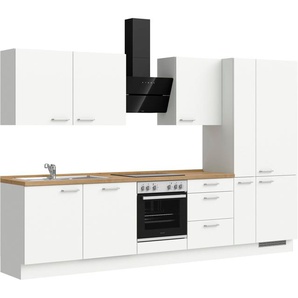 nobilia® elements Küchenzeile elements premium, vormontiert, Ausrichtung wählbar, Breite 330 cm, mit E-Geräten