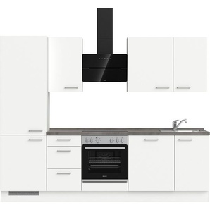nobilia® Küchenzeile elements premium, vormontiert, Ausrichtung wählbar, Breite 270 cm, ohne E-Geräte