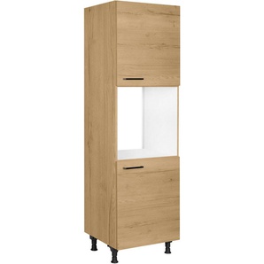 nobilia® Herdumbauschrank Structura, Ausrichtung wählbar, mit zwei zusätzlichen Türen, vormontiert, Breite/Höhe: 60/167,8 cm