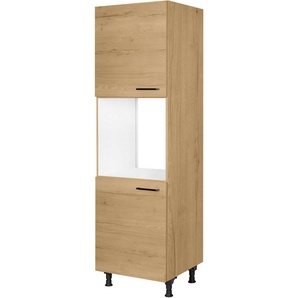 nobilia® Herdumbauschrank Structura, Ausrichtung wählbar, mit zwei zusätzlichen Türen, vormontiert, Breite/Höhe: 60/167,8 cm