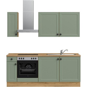 nobilia® Küchenzeile Cascada basic, vormontiert, Ausrichtung wählbar, Breite 210 cm, mit E-Geräten