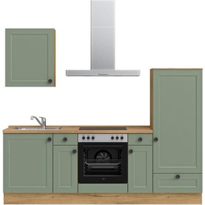 nobilia® Küchenzeile Cascada basic, vormontiert, Ausrichtung wählbar, Breite 240 cm, mit E-Geräten