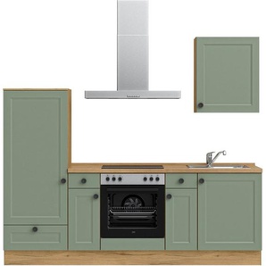 nobilia® Küchenzeile Cascada I, vormontiert, Ausrichtung wählbar, Breite 240 cm, wahlw. mit E-Geräten