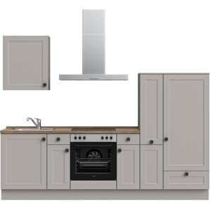 nobilia® Küchenzeile Cascada basic, vormontiert, Ausrichtung wählbar, Breite 270 cm, mit E-Geräten