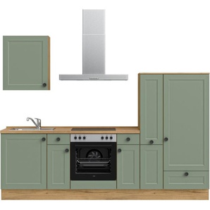 nobilia® Küchenzeile Cascada basic, vormontiert, Ausrichtung wählbar, Breite 270 cm, mit E-Geräten