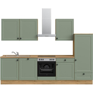 nobilia® Küchenzeile Cascada basic, vormontiert, Ausrichtung wählbar, Breite 300 cm, mit E-Geräten