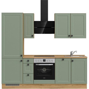 nobilia® Küchenzeile Cascada premium, vormontiert, Ausrichtung wählbar, Breite 240 cm, mit E-Geräten