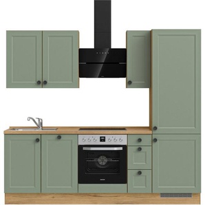 nobilia® Küchenzeile Cascada premium, vormontiert, Ausrichtung wählbar, Breite 240 cm, mit E-Geräten