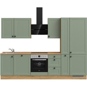 nobilia® Küchenzeile Cascada II, vormontiert, Breite 300 cm, Ausrichtung wählbar, wahlw. mit E-Geräten