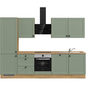 nobilia® Küchenzeile Cascada premium, vormontiert, Ausrichtung wählbar, Breite 300 cm, mit E-Geräten