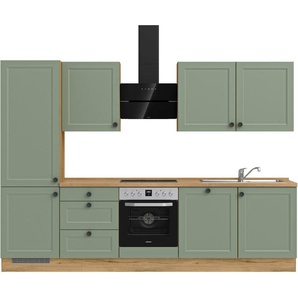 nobilia® Küchenzeile Cascada II, vormontiert, Breite 300 cm, Ausrichtung wählbar, wahlw. mit E-Geräten