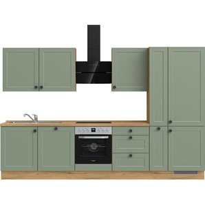 nobilia® Küchenzeile Cascada II, vormontiert, Breite 330 cm, Ausrichtung wählbar, wahlw. mit E-Geräten