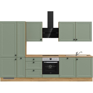 nobilia® Küchenzeile Cascada premium, vormontiert, Ausrichtung wählbar, Breite 330 cm, mit E-Geräten