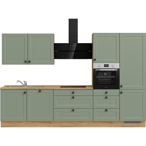 nobilia® Küchenzeile Cascada premium, vormontiert, Ausrichtung wählbar, Breite 330 cm, mit E-Geräten