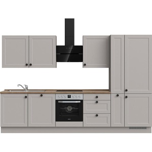 nobilia® Küchenzeile Cascada premium, vormontiert, Ausrichtung wählbar, Breite 330 cm, ohne E-Geräte
