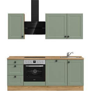 nobilia® Küchenzeile Cascada II, vormontiert, Breite 210 cm, Ausrichtung wählbar, wahlw. mit E-Geräten