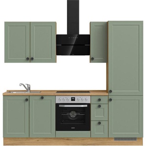 nobilia® Küchenzeile Cascada II, vormontiert, Breite 240 cm, Ausrichtung wählbar, wahlw. mit E-Geräten