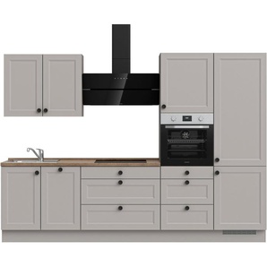 nobilia® Küchenzeile Cascada II, vormontiert, Breite 300 cm, Ausrichtung wählbar, wahlw. mit E-Geräten