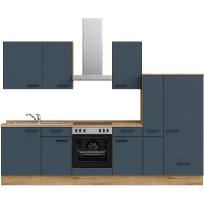 nobilia® Küchenzeile Easytouch basic, vormontiert, Ausrichtung wählbar, Breite 300 cm, mit E-Geräten