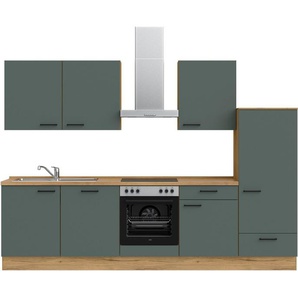 nobilia® Küchenzeile Easytouch basic, vormontiert, Ausrichtung wählbar, Breite 300 cm, mit E-Geräten