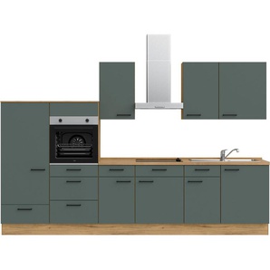 nobilia® Küchenzeile Easytouch basic, vormontiert, Ausrichtung wählbar, Breite 330 cm, mit E-Geräten