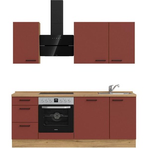 nobilia® Küchenzeile Easytouch premium, vormontiert, Ausrichtung wählbar, Breite 210 cm, ohne E-Geräte