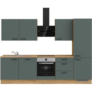 nobilia® Küchenzeile Easytouch premium, vormontiert, Ausrichtung wählbar, Breite 300 cm, mit E-Geräten