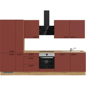 nobilia® Küchenzeile Easytouch premium, vormontiert, Ausrichtung wählbar, Breite 330 cm, mit E-Geräten