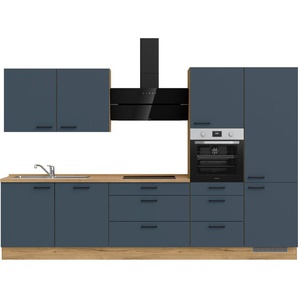 nobilia® Küchenzeile Easytouch premium, vormontiert, Ausrichtung wählbar, Breite 330 cm, ohne E-Geräte