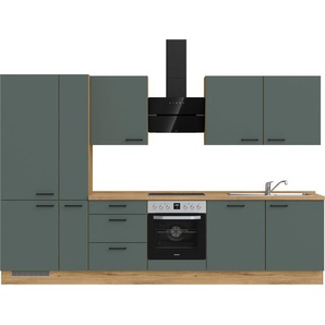 nobilia® Küchenzeile Easytouch premium, vormontiert, Ausrichtung wählbar, Breite 330 cm, ohne E-Geräte