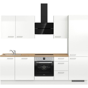 nobilia® Küchenzeile Flash premium, vormontiert, Ausrichtung wählbar, Breite 270 cm, mit E-Geräten