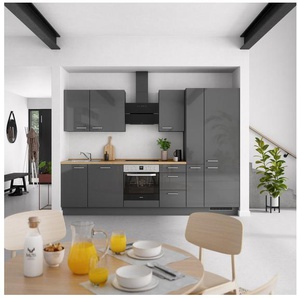 nobilia® Küchenzeile Flash premium, vormontiert, Ausrichtung wählbar, Breite 300 cm, ohne E-Geräte