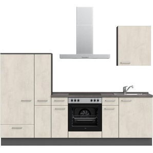 nobilia® Küchenzeile Riva basic, vormontiert, Ausrichtung wählbar, Breite 270 cm, mit E-Geräten