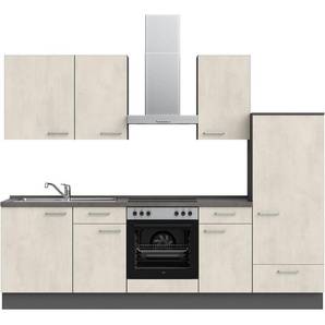 nobilia® Küchenzeile Riva basic, vormontiert, Ausrichtung wählbar, Breite 270 cm, mit E-Geräten