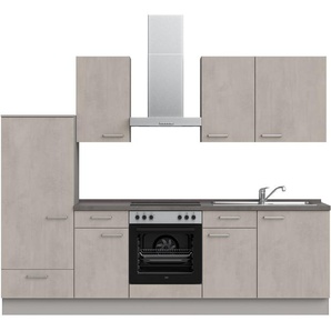 nobilia® Küchenzeile Riva basic, vormontiert, Ausrichtung wählbar, Breite 270 cm, ohne E-Geräte