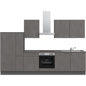 nobilia® Küchenzeile Riva basic, vormontiert, Ausrichtung wählbar, Breite 330 cm, mit E-Geräten