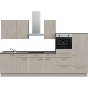 nobilia® Küchenzeile Riva basic, vormontiert, Ausrichtung wählbar, Breite 330 cm, ohne E-Geräte