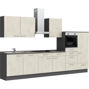 nobilia® Küchenzeile Riva basic, vormontiert, Ausrichtung wählbar, Breite 360 cm, mit E-Geräten