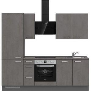 nobilia® Küchenzeile Riva premium, vormontiert, Ausrichtung wählbar, Breite 240 cm, ohne E-Geräte