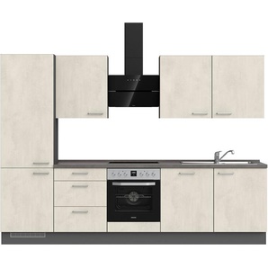 nobilia® Küchenzeile Riva premium, vormontiert, Ausrichtung wählbar, Breite 300 cm, mit E-Geräten