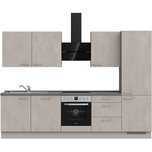 nobilia® Küchenzeile Riva premium, vormontiert, Ausrichtung wählbar, Breite 300 cm, ohne E-Geräte