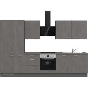 nobilia® Küchenzeile Riva premium, vormontiert, Ausrichtung wählbar, Breite 330 cm, mit E-Geräten